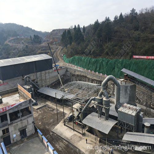 Высокопроизводительная система дробления известняка и производства песка